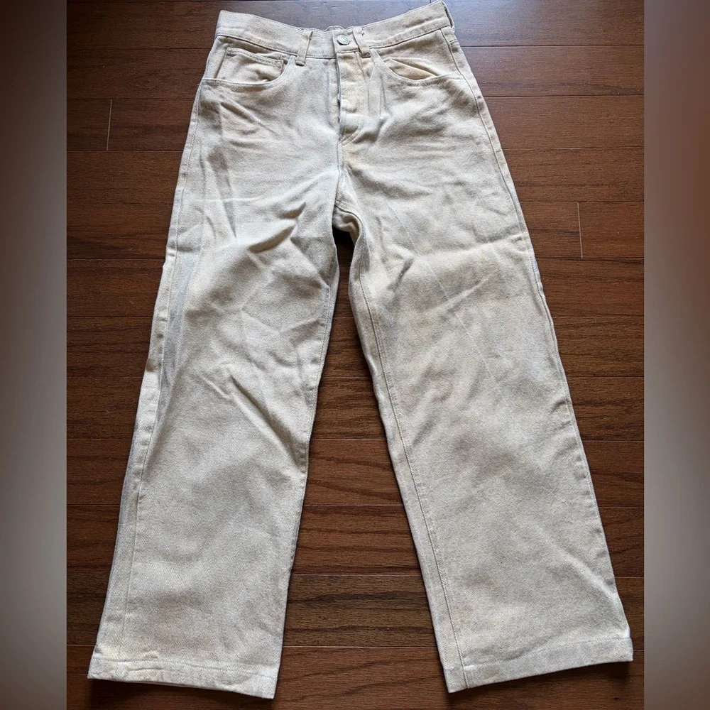 Zara Gold Metallic Jeans Size Small